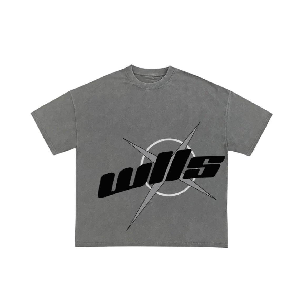 WLLS -LOGO TEE VINTAGE GRAY