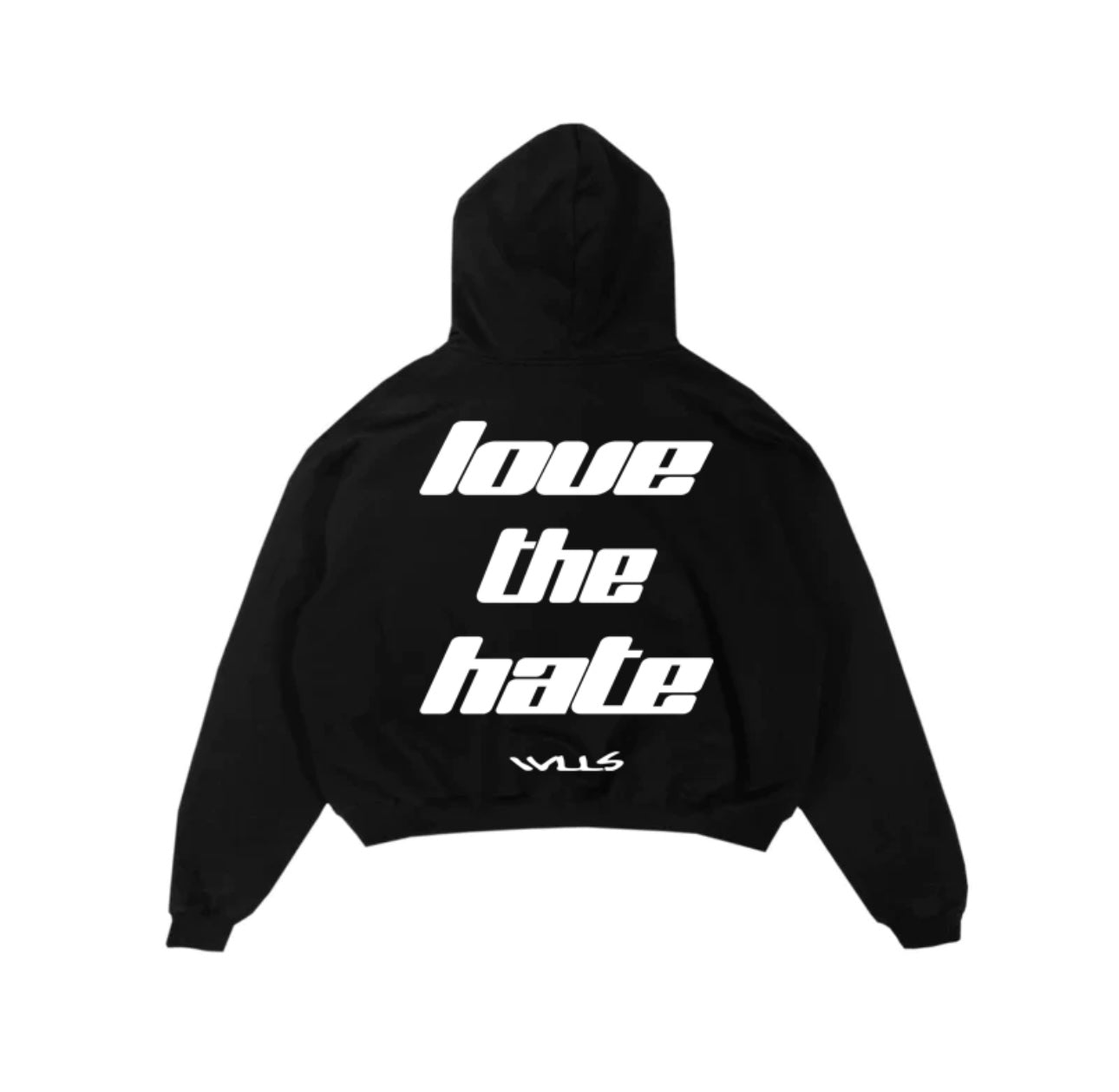 WLLS -HOODIE LOVE THE HATE BLACK